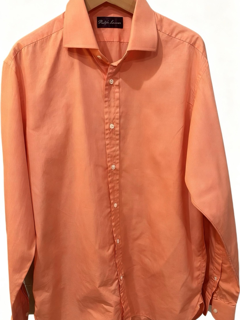 Ralph Lauren (Purple Label) Men's Coral-Orange Dress Shirt